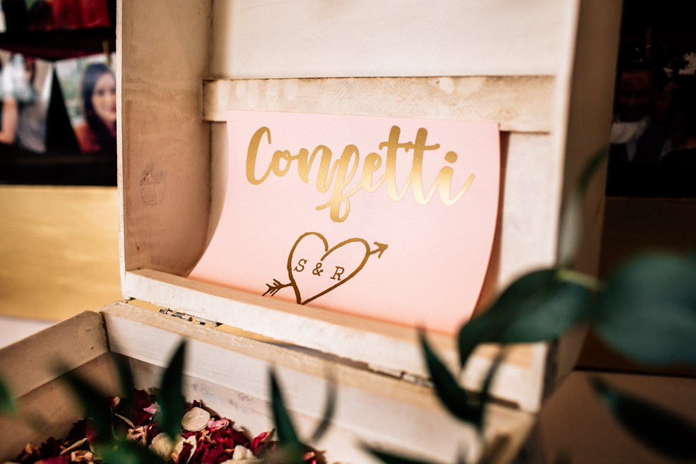 Confetti Petals Box Gamekeepers Inn Wedding Fairclough Studios