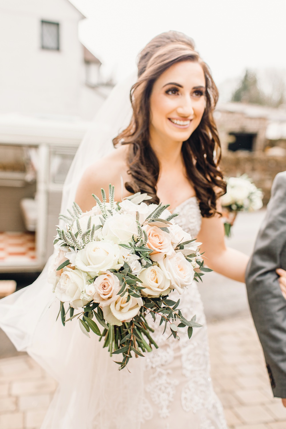 Bride Bridal Make Up Hair Veil Waves Llanrhaeadr Springs Wedding Jessica Reeve Photography