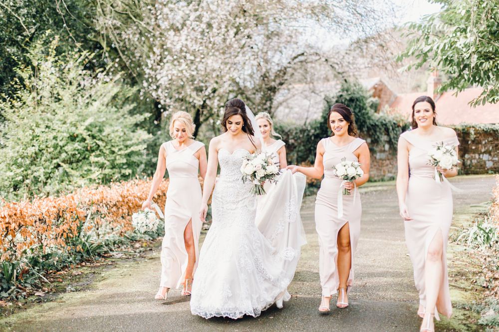 Bridesmaids Dress Dresses Pale Pink Long Maxi Llanrhaeadr Springs Wedding Jessica Reeve Photography
