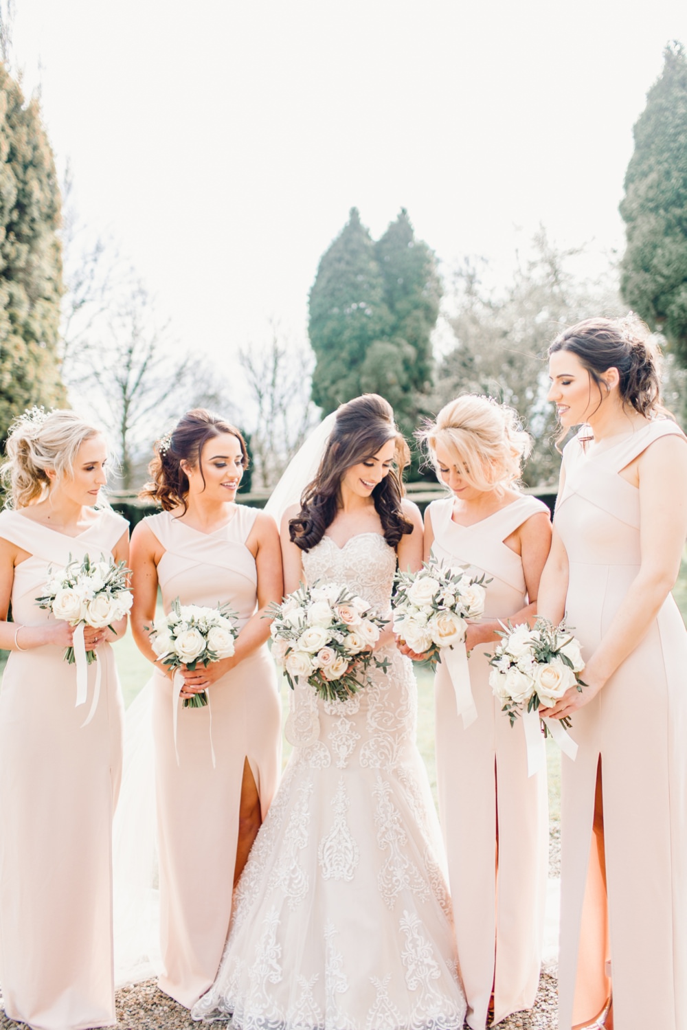 Bridesmaids Dress Dresses Pale Pink Long Maxi Llanrhaeadr Springs Wedding Jessica Reeve Photography