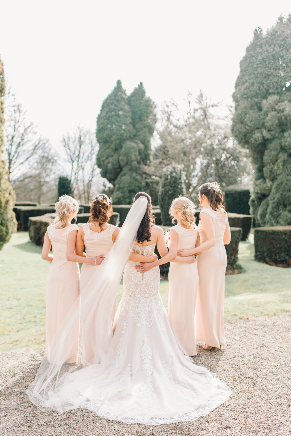 Bridesmaids Dress Dresses Pale Pink Long Maxi Llanrhaeadr Springs Wedding Jessica Reeve Photography