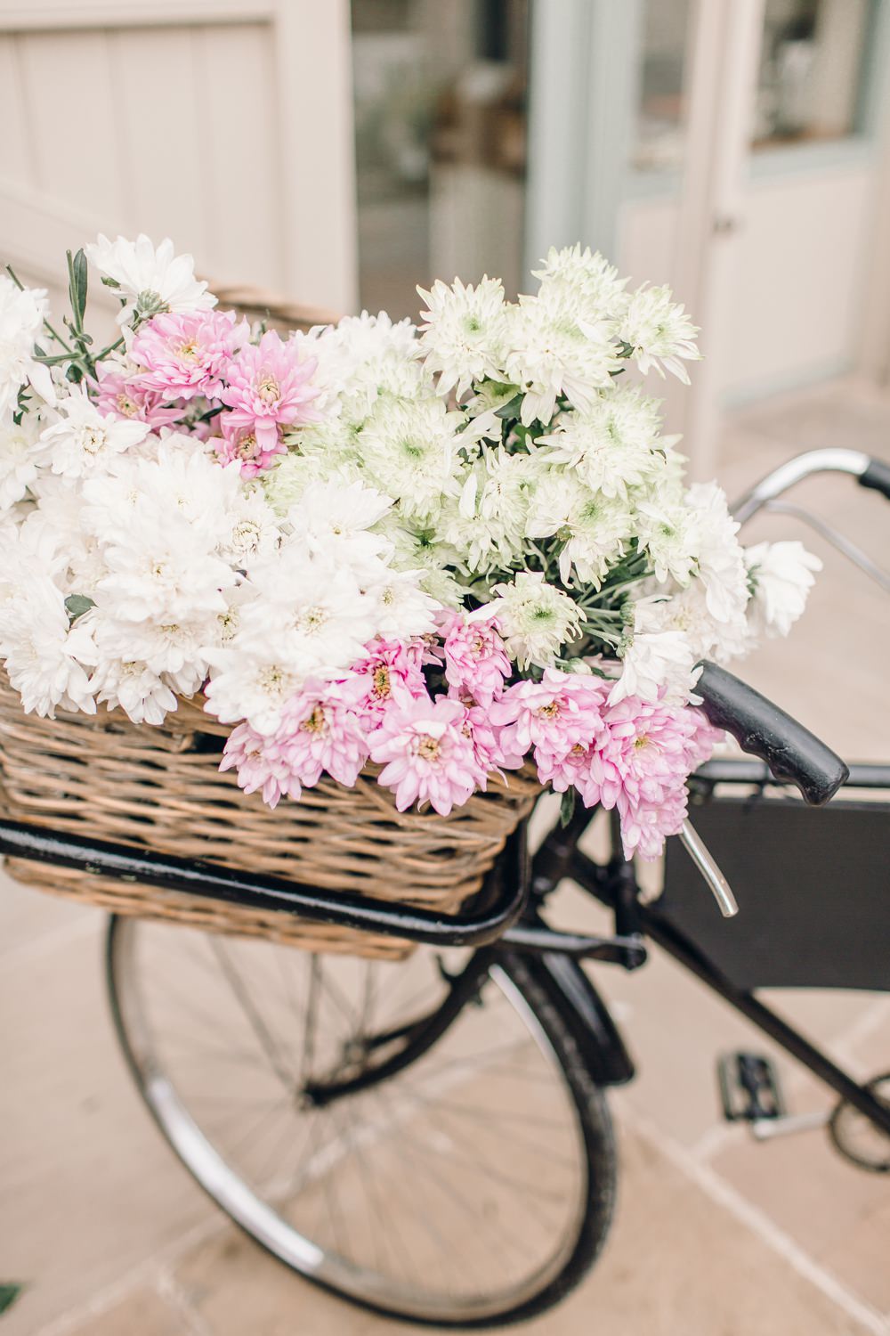 Bike Bicycle Basket Flowers Decor Llanrhaeadr Springs Wedding Jessica Reeve Photography