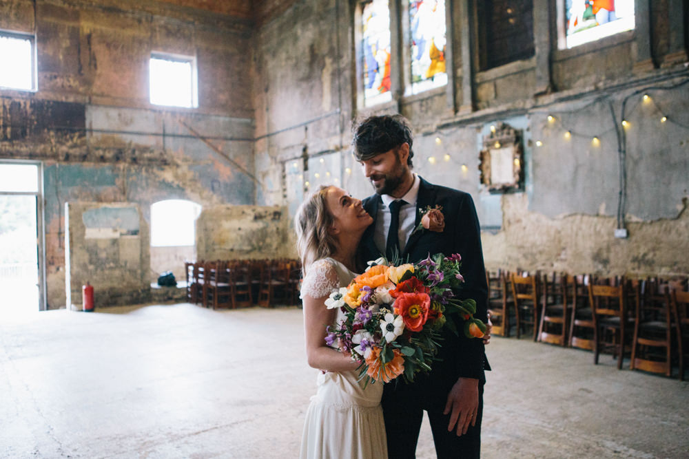 Groom Suit Navy Tie London Elopement Wedding Asylum Robbins Photographic