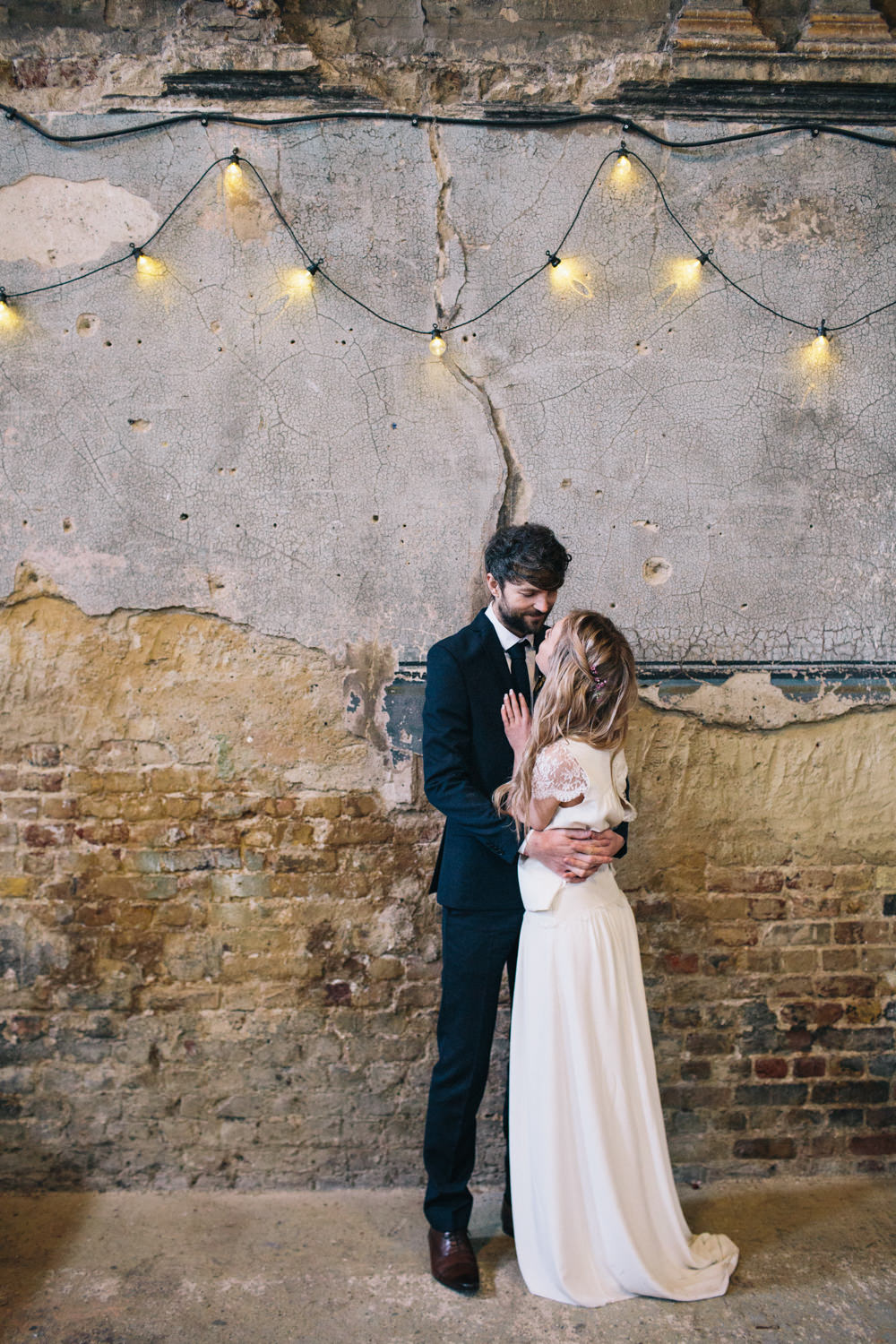 Laure De Sagazan Bridal Separates Skirt Top Bride Dress Gown Lace London Elopement Wedding Asylum Robbins Photographic