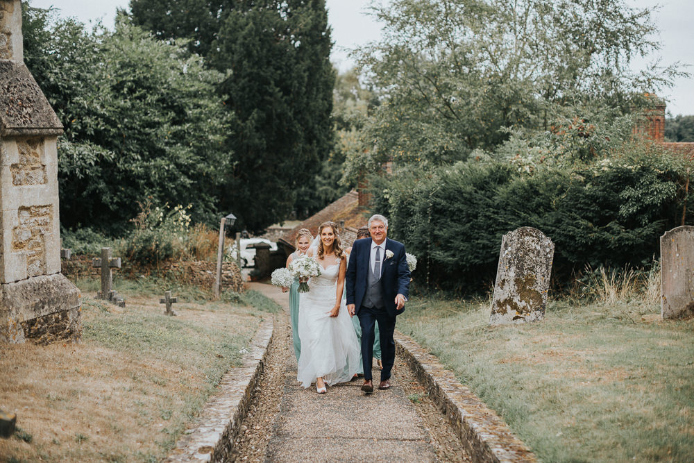 Bride Bridal Sleeveless Embroidered Greenery White Blush Bouquet Veil Loseley Park Wedding Kit Myers Photography