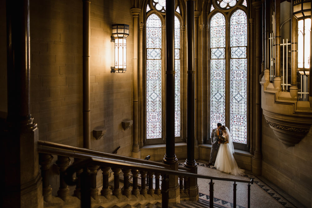 Bride Bridal Watters Sweetheart Neckline A Line Strapless Embellished Veil Blue Grey Ted Baker Suit Groom Manchester Museum Wedding Chris Barber Photography