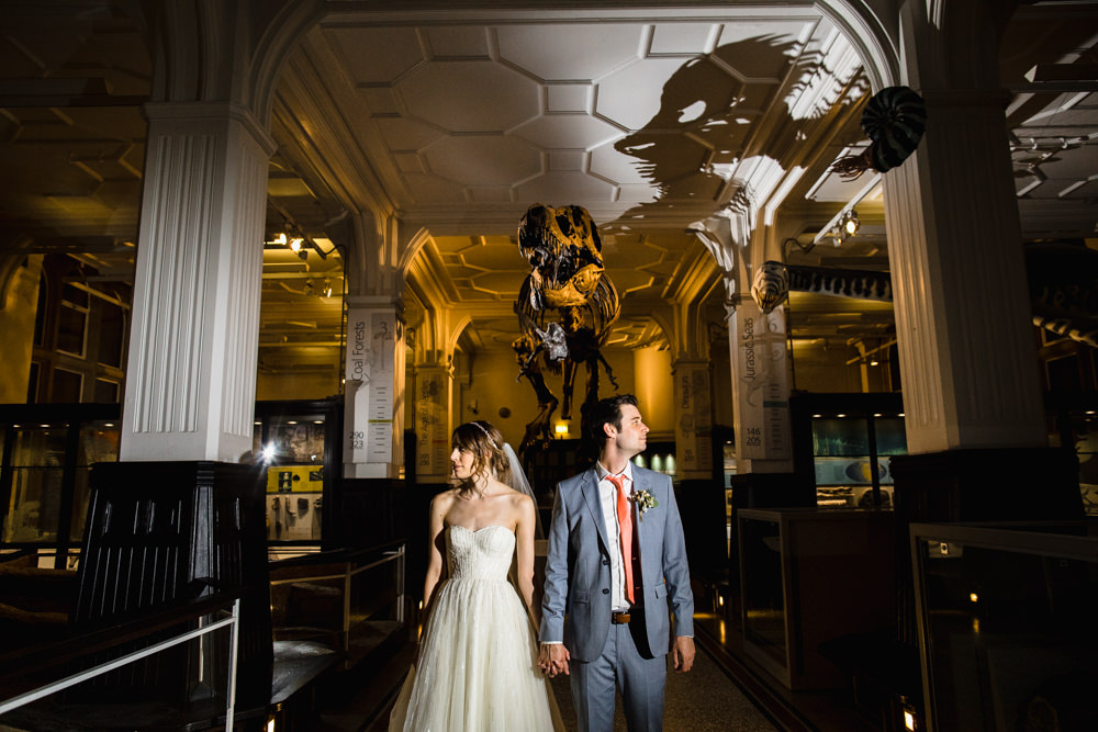 Bride Bridal Watters Sweetheart Neckline A Line Strapless Embellished Veil Blue Grey Ted Baker Suit Groom Manchester Museum Wedding Chris Barber Photography