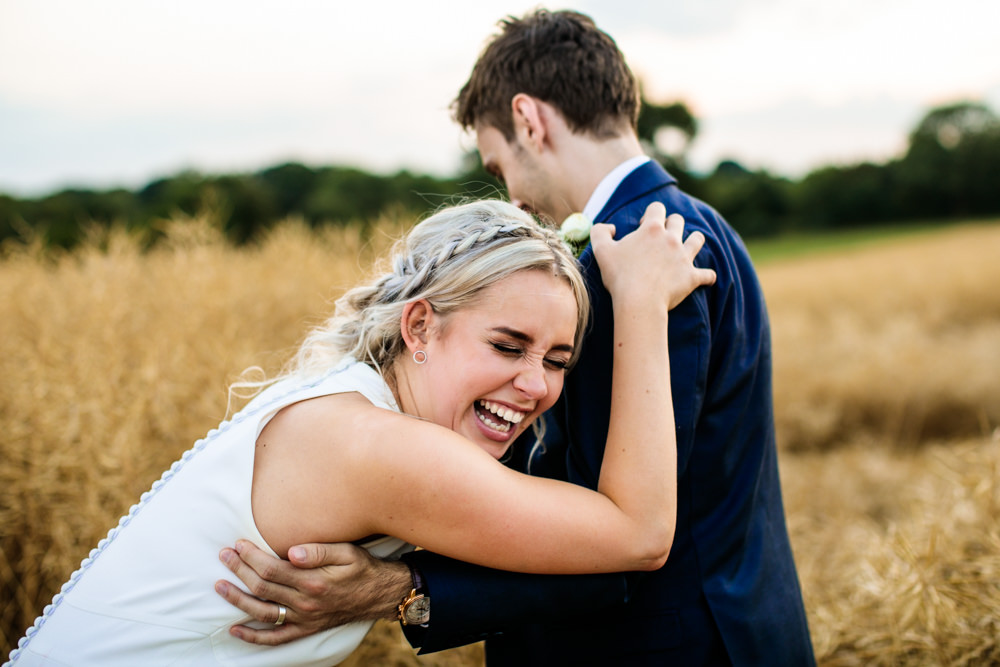 Bride Bridal Halter Neck Dress Gown Fishtail Button Back Navy Groom Suit Mill Barns Wedding Cassandra Lane Photography