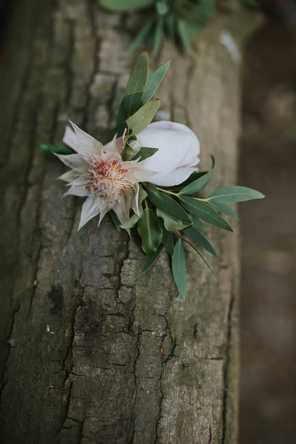 Buttonhole Flowers Groom Modern Bohemian Woodland Wedding Ideas Lily Lane Photography