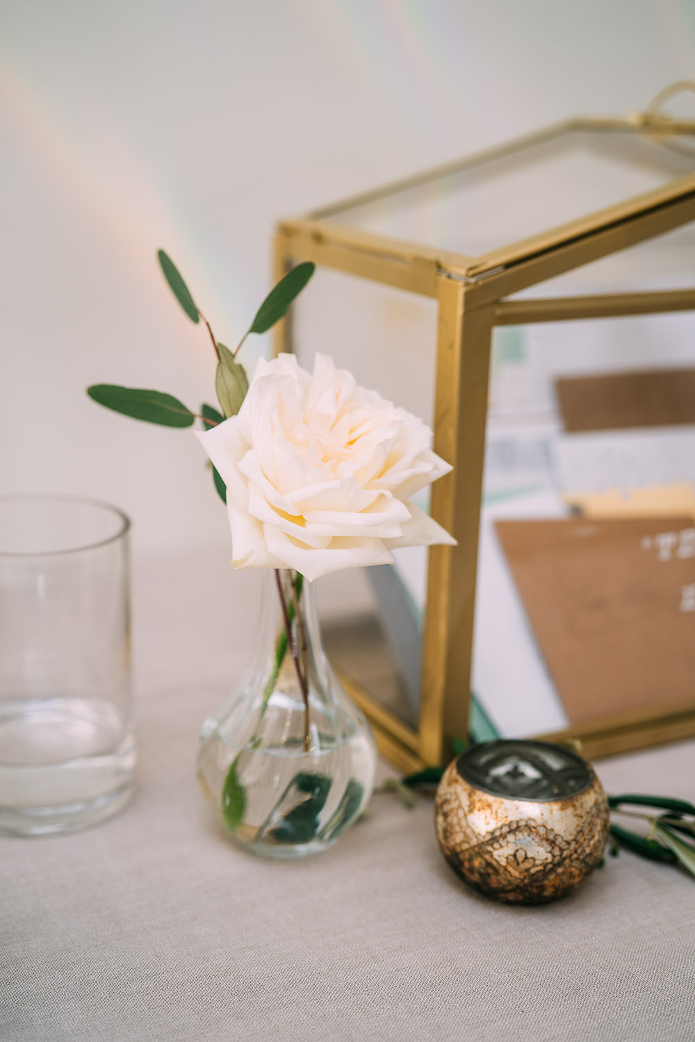 Rose Vase Old Down Estate Wedding Albert Palmer Photography