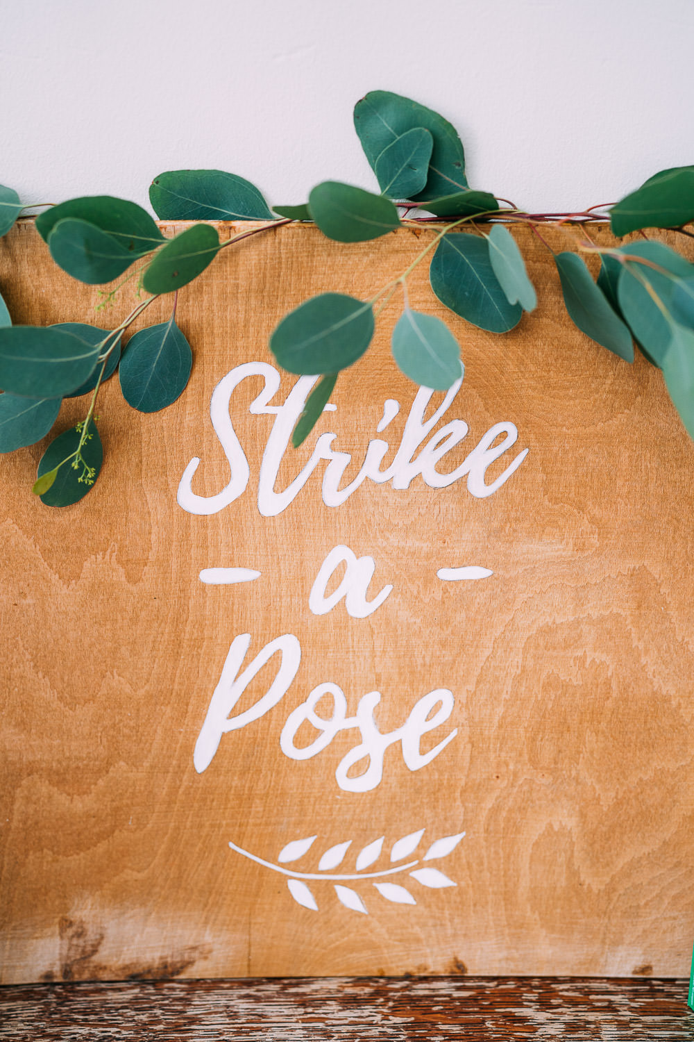 Photobooth Sign Wood Calligraphy Greenery Foliage Easel Old Down Estate Wedding Albert Palmer Photography
