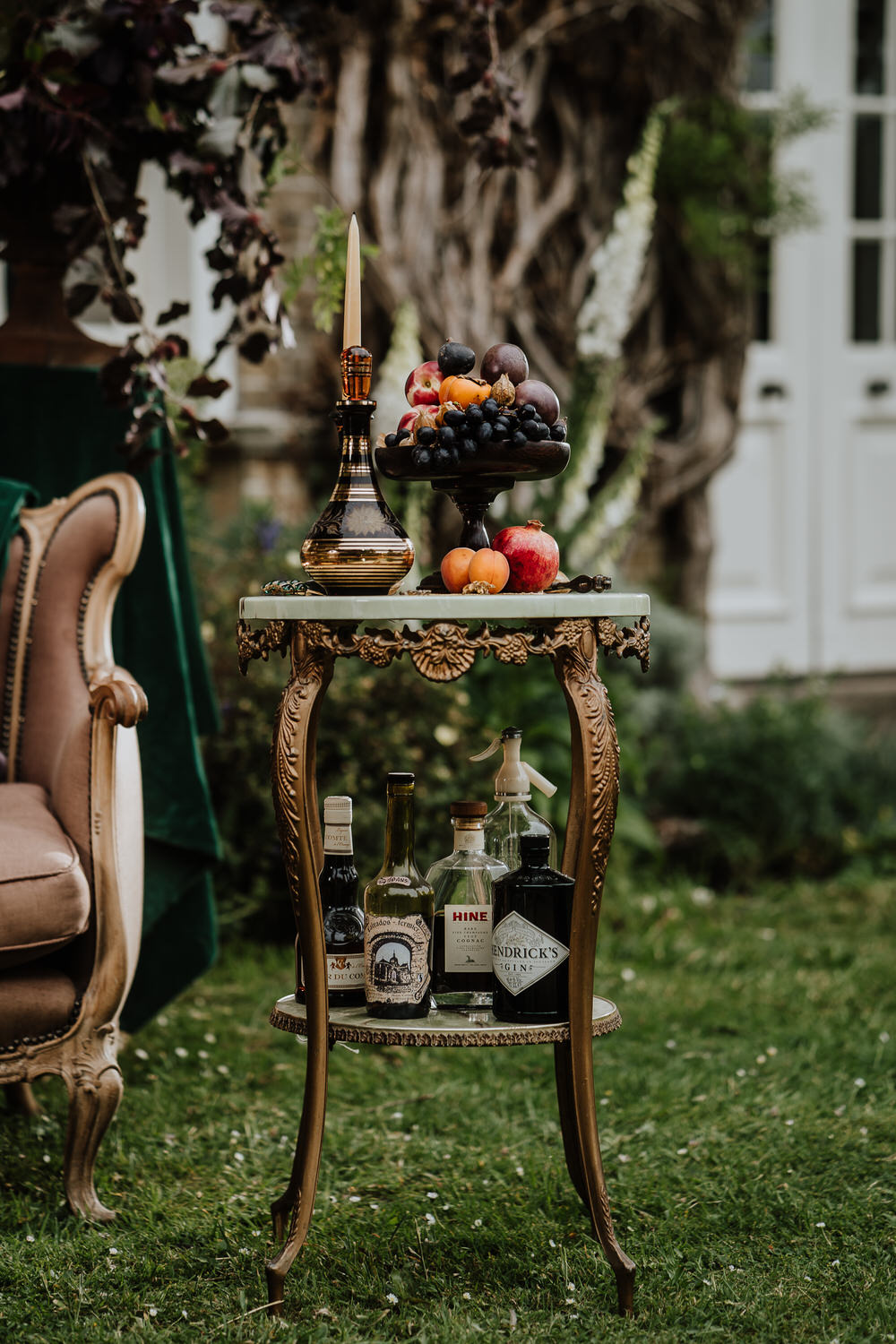 Fruit Candles Decor Table Pylewell Park Wedding New Forest Studio