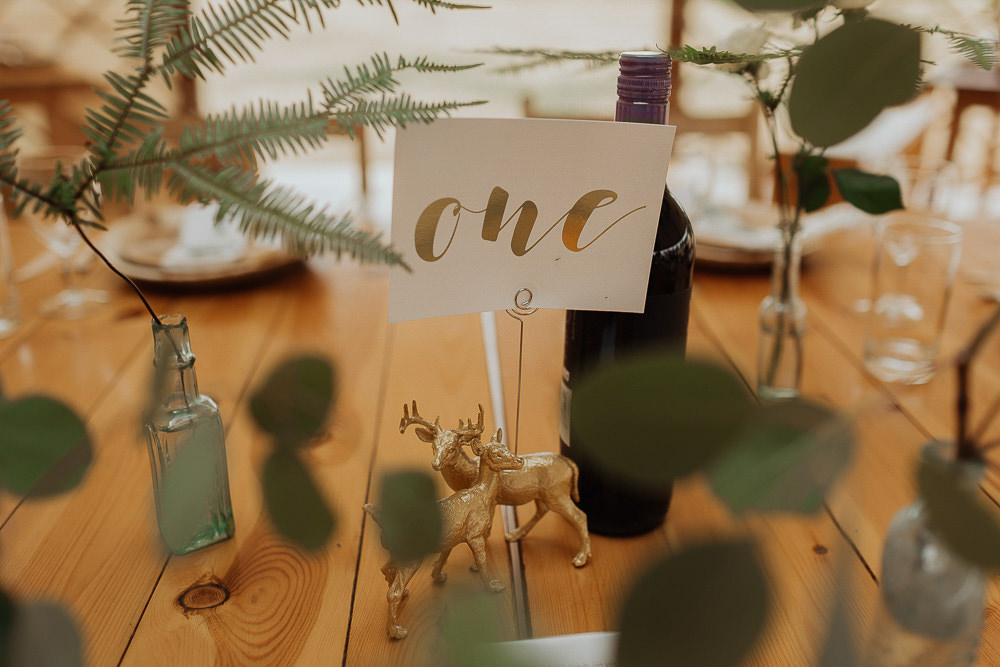 Calligraphy Gold Table Names Numbers Riverside Weddings Oxfordshire Yurt Luis Calow Photographer