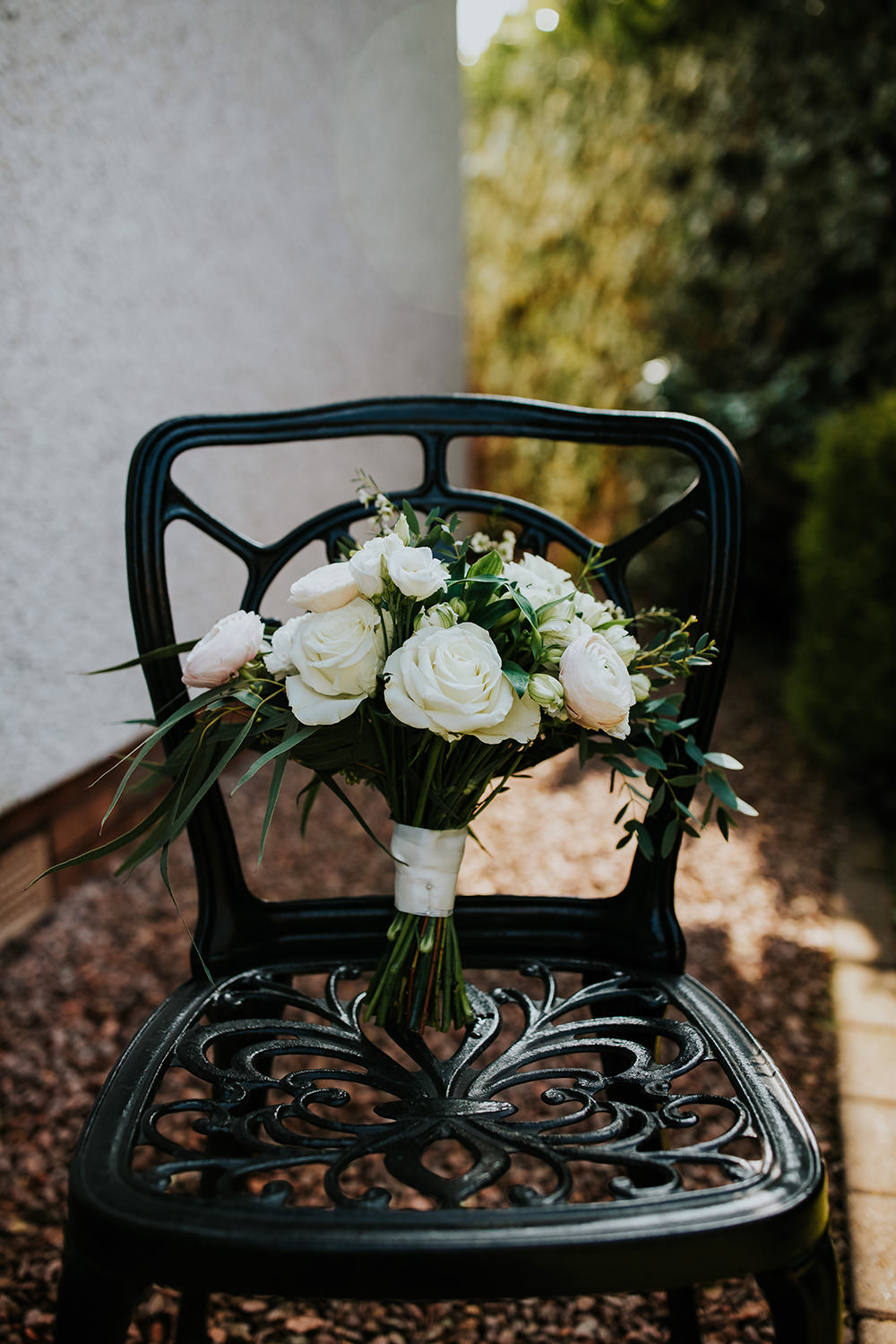 Bouquet Flowers Bride Bridal Rose Cream Greenery Foligage Scandi Foliage Wedding Ross Alexander Photography
