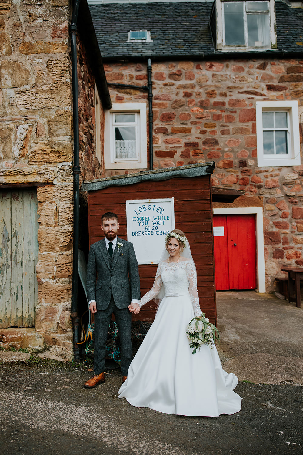 Groom Suit Grey Wool Green Tie Scandi Foliage Wedding Ross Alexander Photography
