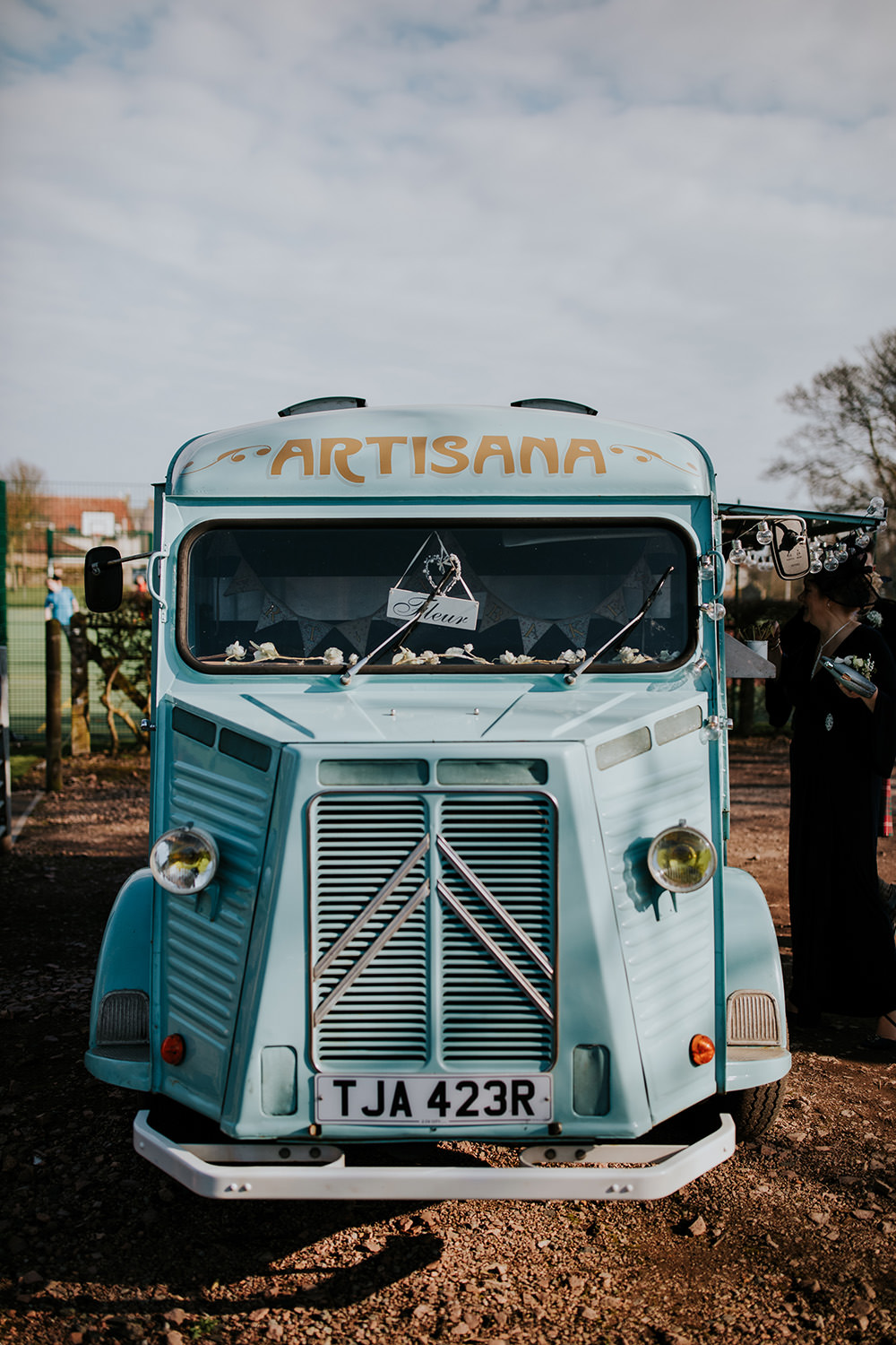 Coffee Truck Van Drinks Scandi Foliage Wedding Ross Alexander Photography