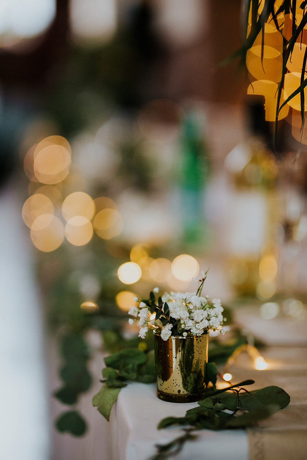 Table Runner Garland Swag Greenery Fairy Lights Scandi Foliage Wedding Ross Alexander Photography