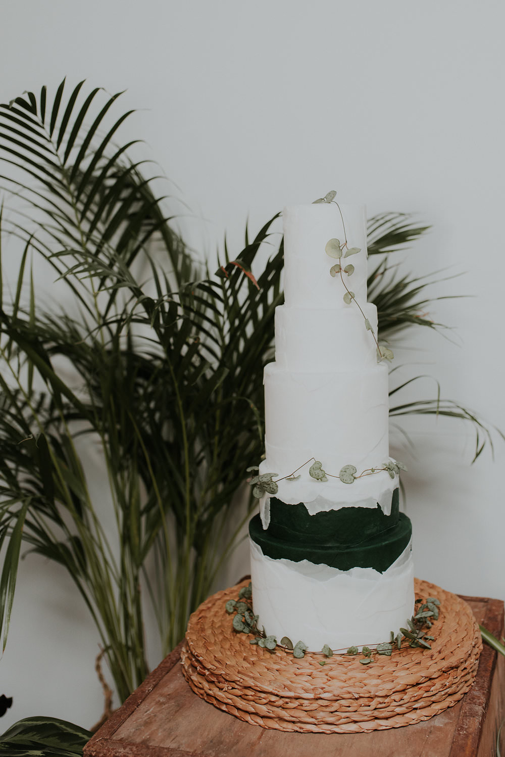 Iced Cake Modern Greenery Foliage Scandinavian Mid Century Minimal Wedding Ideas Rachel Lou Photography