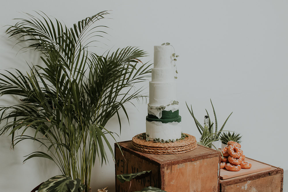 Iced Cake Modern Greenery Foliage Scandinavian Mid Century Minimal Wedding Ideas Rachel Lou Photography