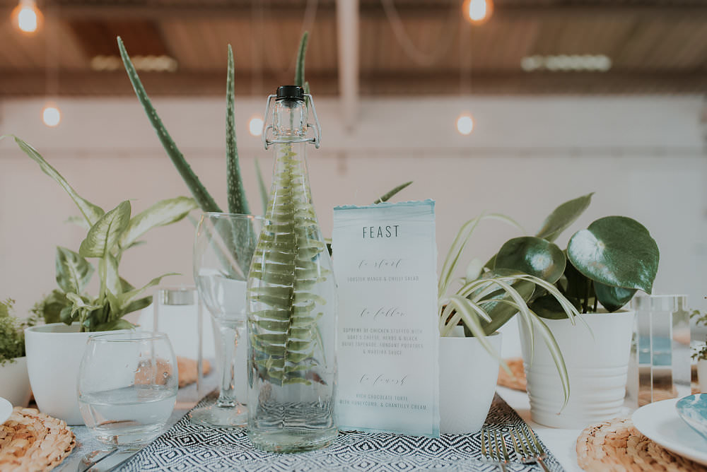 Tablescape Decor Table House Plants Succulents Foliage Greenery Scandinavian Mid Century Minimal Wedding Ideas Rachel Lou Photography