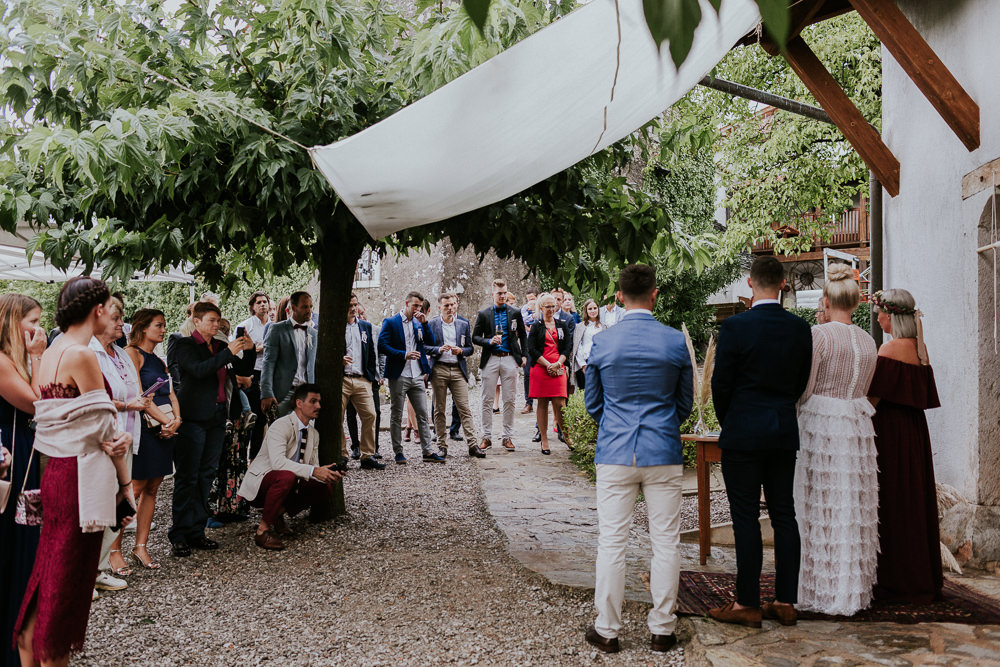 Outdoor Ceremony Slovenia Wedding Bohemian Maja Tsolo Photography