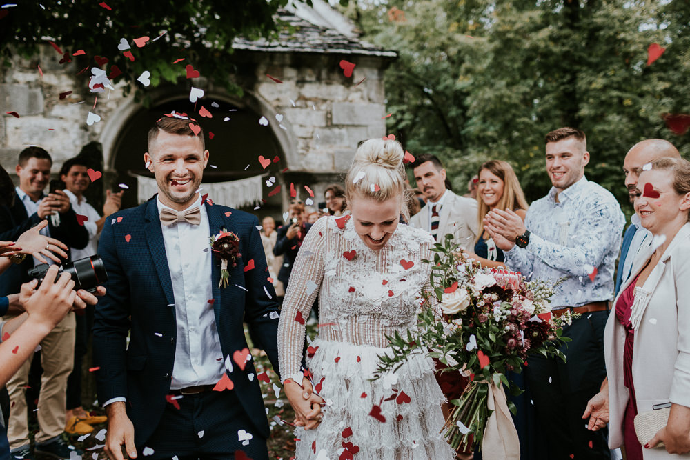 Confetti Throw Slovenia Wedding Bohemian Maja Tsolo Photography