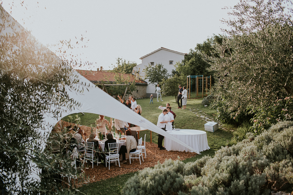 Open Marquee Stretch Tent Slovenia Wedding Bohemian Maja Tsolo Photography