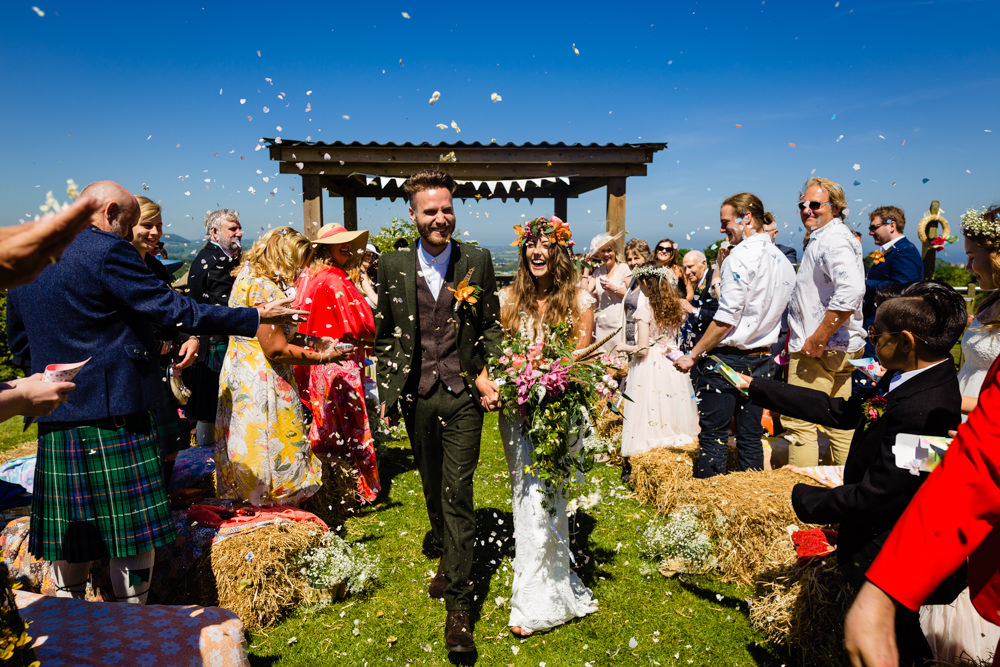 Confetti Throw Stepney Hill Farm Wedding Emma + Rich Photography