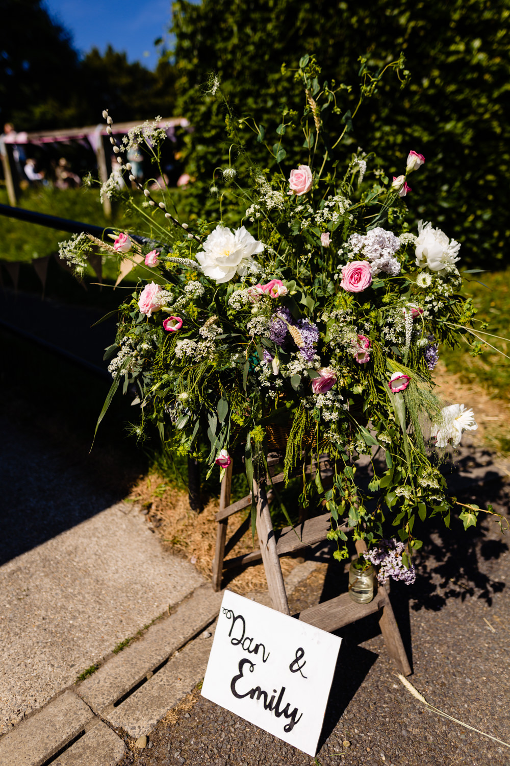 Flower Arrangement Outfoor Large Stepney Hill Farm Wedding Emma + Rich Photography