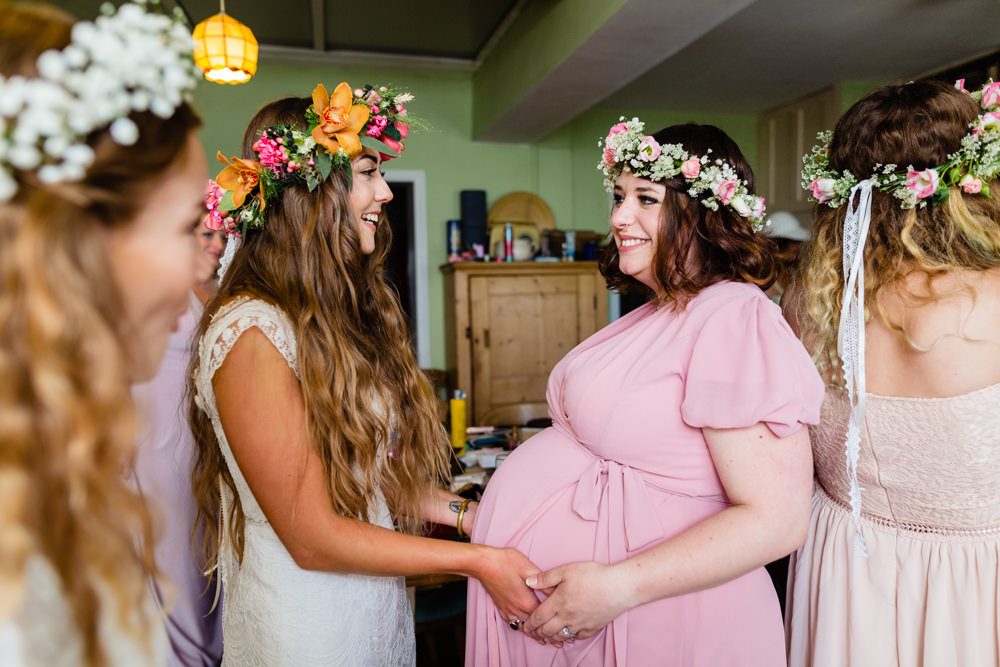 Pregnant Bridesmaid Stepney Hill Farm Wedding Emma + Rich Photography