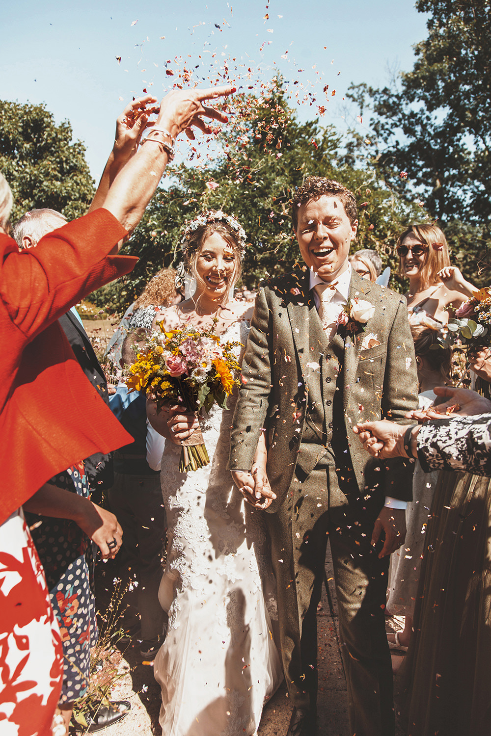 Confetti Throw Summer Sunflower Rustic Wedding Masha Unwerth