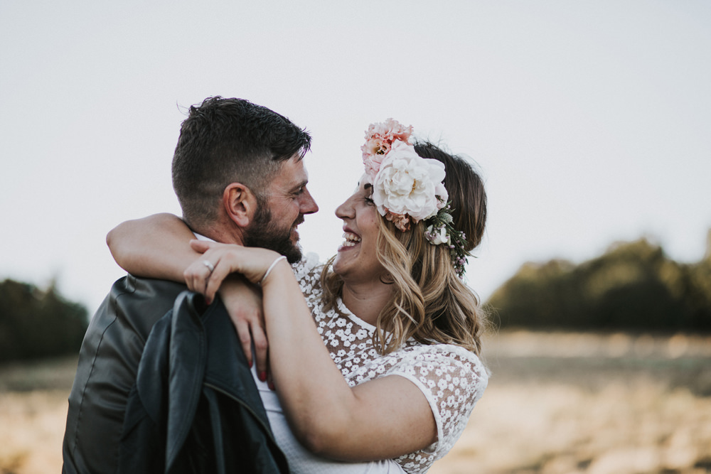 Bride Bridal Flower Crown Lace Sweetheart Neckline Waistcoat Groom Tewin Bury Farm Wedding Brook Rose Photography