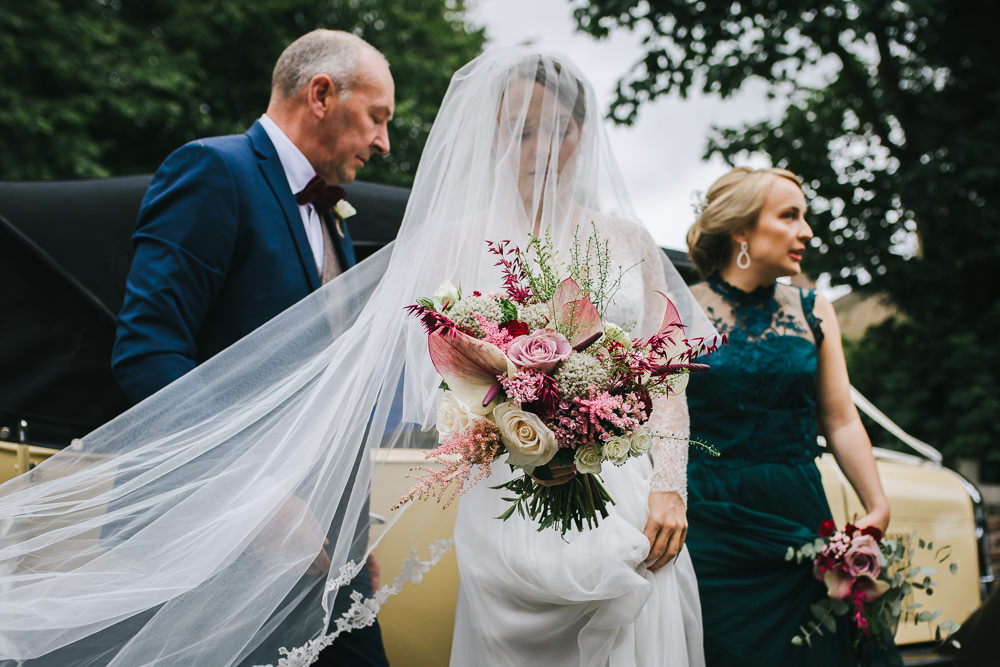 Bride Bridal Veil Tipi Garden Wedding Amy Jordison Photography
