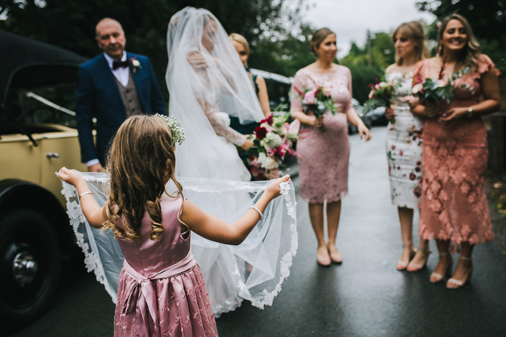 Flower Girl Dress Pink Bride Tipi Garden Wedding Amy Jordison Photography