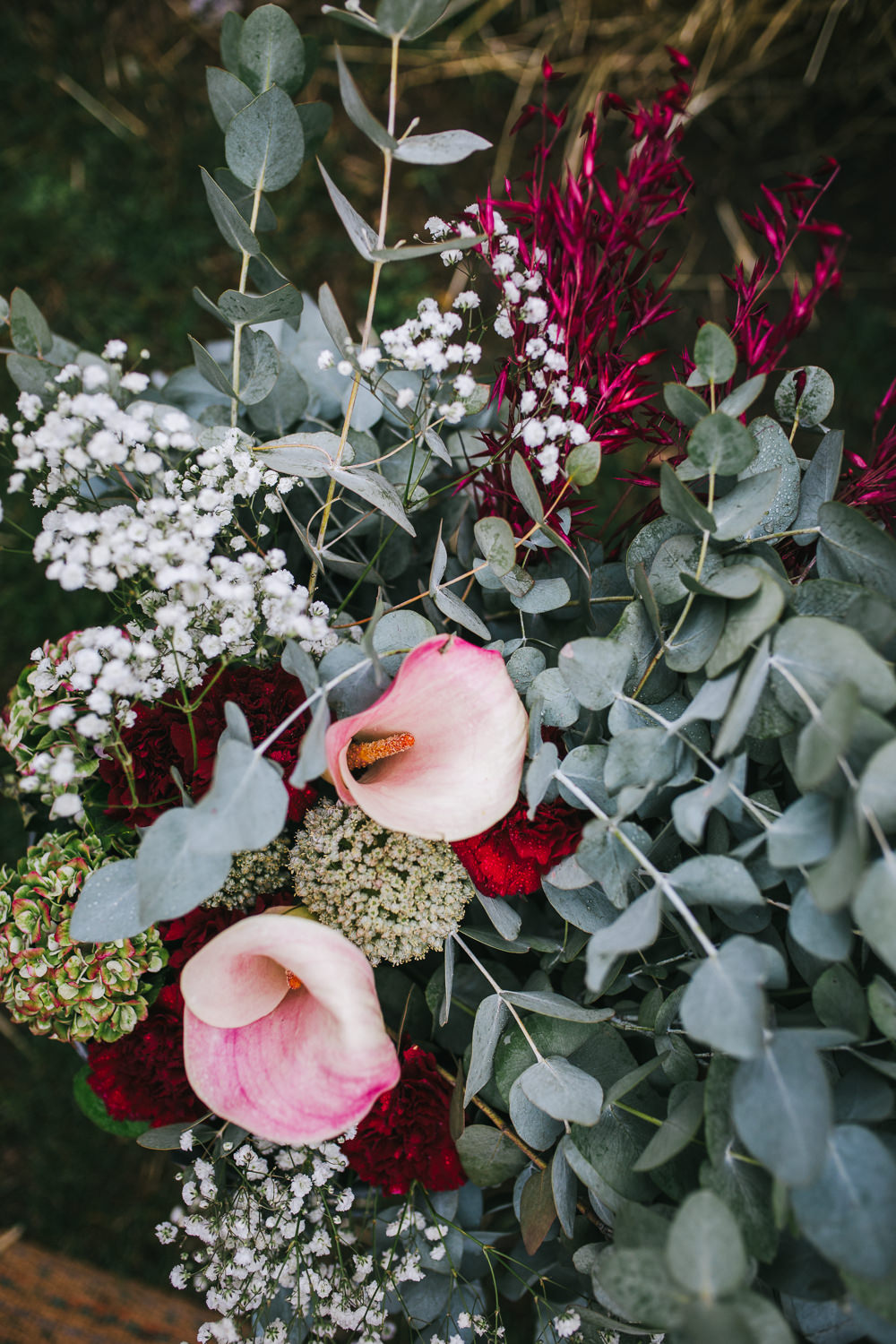 Flowers Eucalyptus Lily Gypsophila Tipi Garden Wedding Amy Jordison Photography