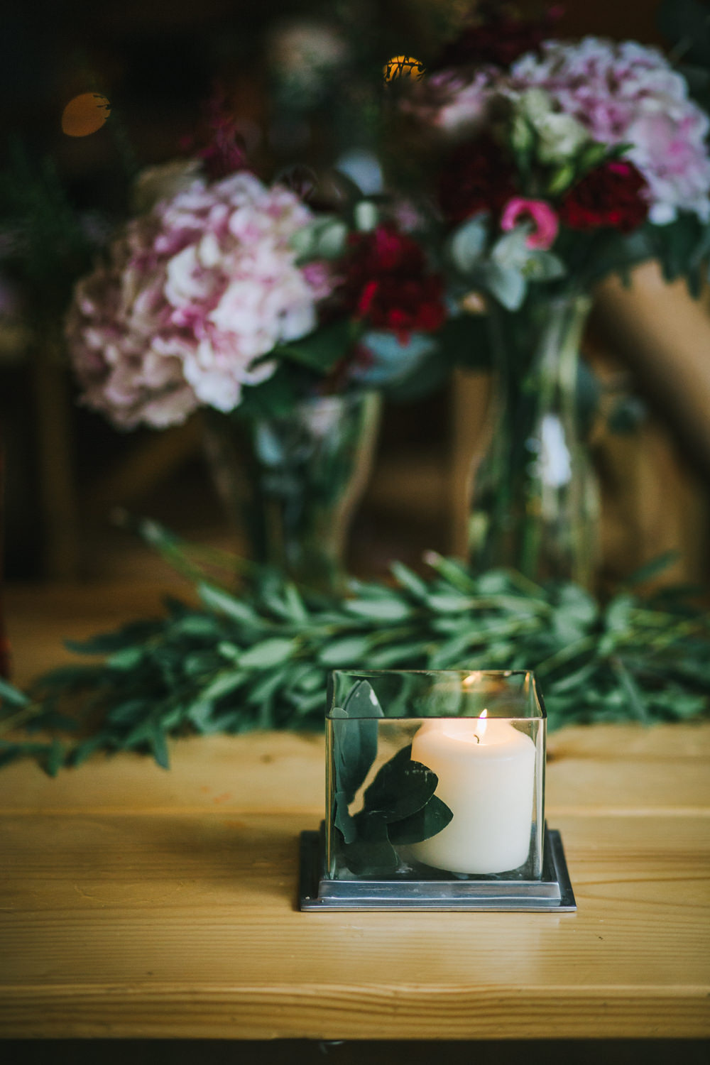 Candle Decor Table Flowers Tipi Garden Wedding Amy Jordison Photography