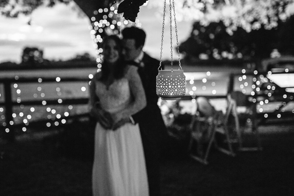 Fairy Lights Candles Bride Groom Tipi Garden Wedding Amy Jordison Photography