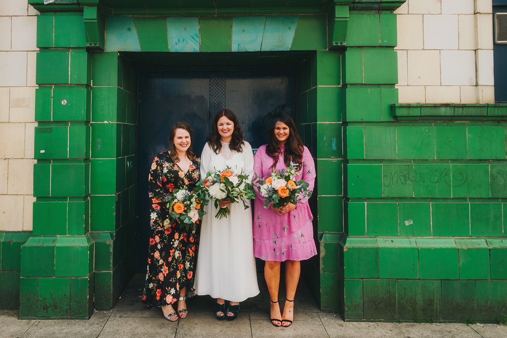 Mismatched Bridesmaid Dresses Victoria Warehouse Wedding Manchester Kate McCarthy Photography