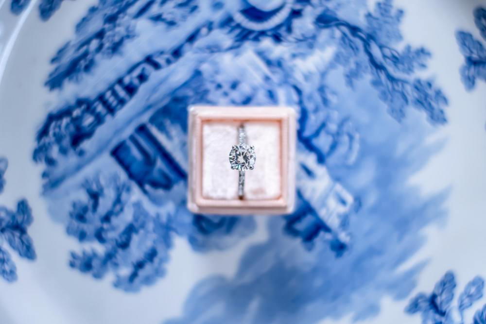 Engagement Ring Box White Sparrow Barn Wedding White Blue Ideas Si Creative Photography