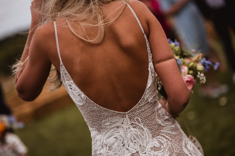 Bride Bridal Grace Loves Lace Rosa Sleeveless Dress Gown Boho Low Back Strappy Wilkswood Farm Wedding Robin Goodlad Photography