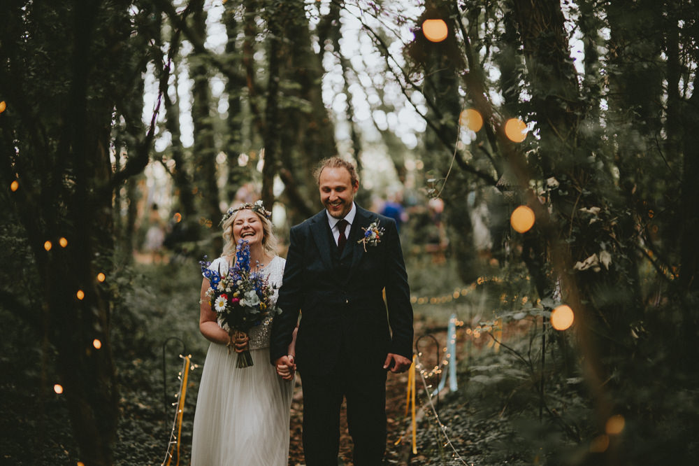 Woodland Outdoor Fairy Lights Festoon Lighting Applewood Wedding Flawless Photography