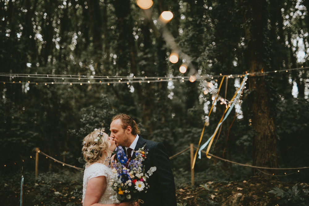 Woodland Outdoor Fairy Lights Festoon Lighting Applewood Wedding Flawless Photography