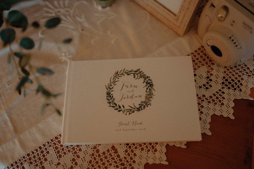 Botanical Guest Book Autumn Dark Red Wedding Belle Art Photography