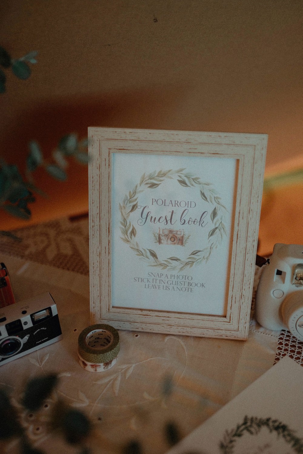 Guest Book Sign Autumn Dark Red Wedding Belle Art Photography