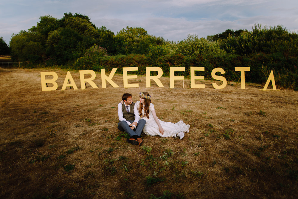 Sign Letters Name Field Large Giant Signage Boho Festival Wedding Matt Bowen Photography