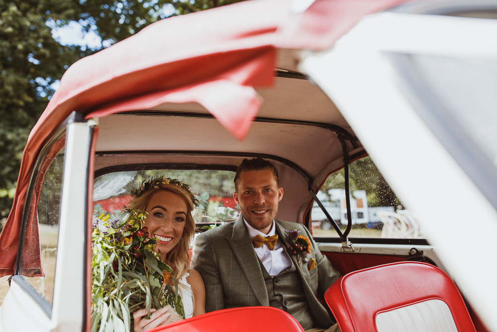 Morris Minor Car Transport Vintage Cannon Hall Wedding Neil Jackson Photographic