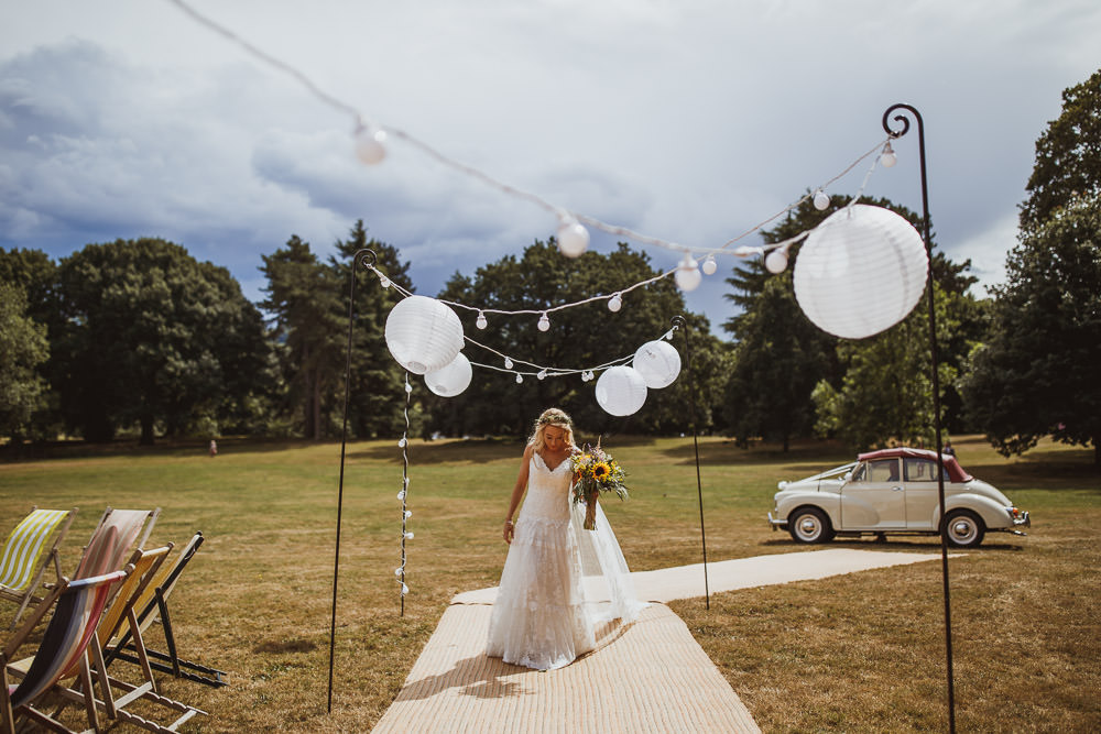 Dress Gown Bride Bridal Lace Straps Train Veil Pronovias Cannon Hall Wedding Neil Jackson Photographic