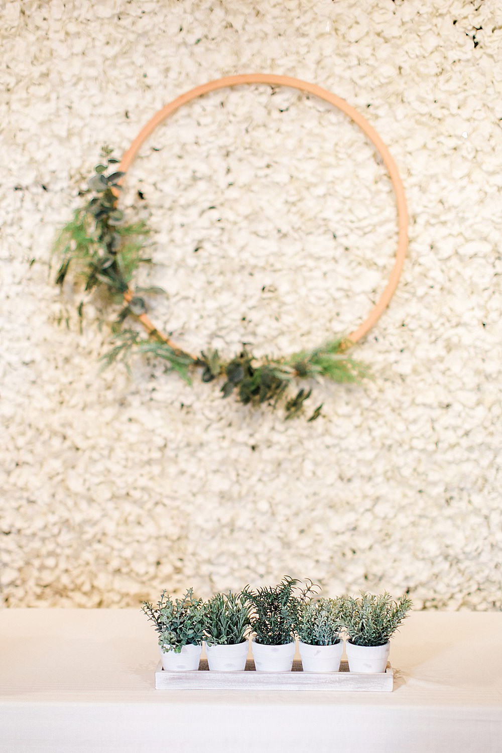 Barn Ceremony Room Decor Flower Wall Backdrop Hoop Greenery Table Chiltern Open Air Museum Wedding Terri & Lori Fine Art Photography