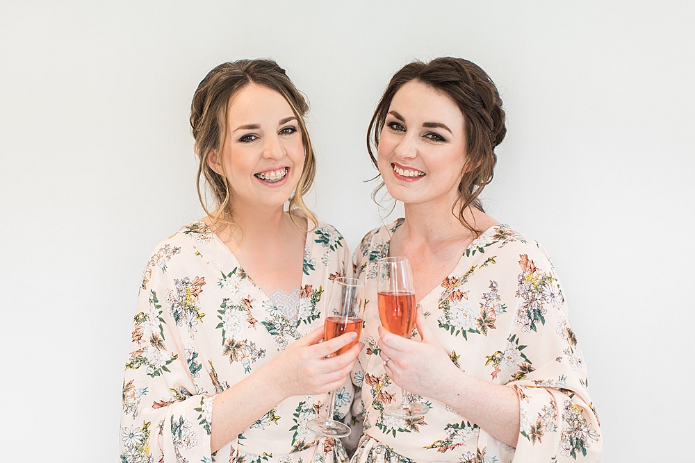 Bride Bridesmaid Floral Dressing Gown Robe Chiltern Open Air Museum Wedding Terri & Lori Fine Art Photography