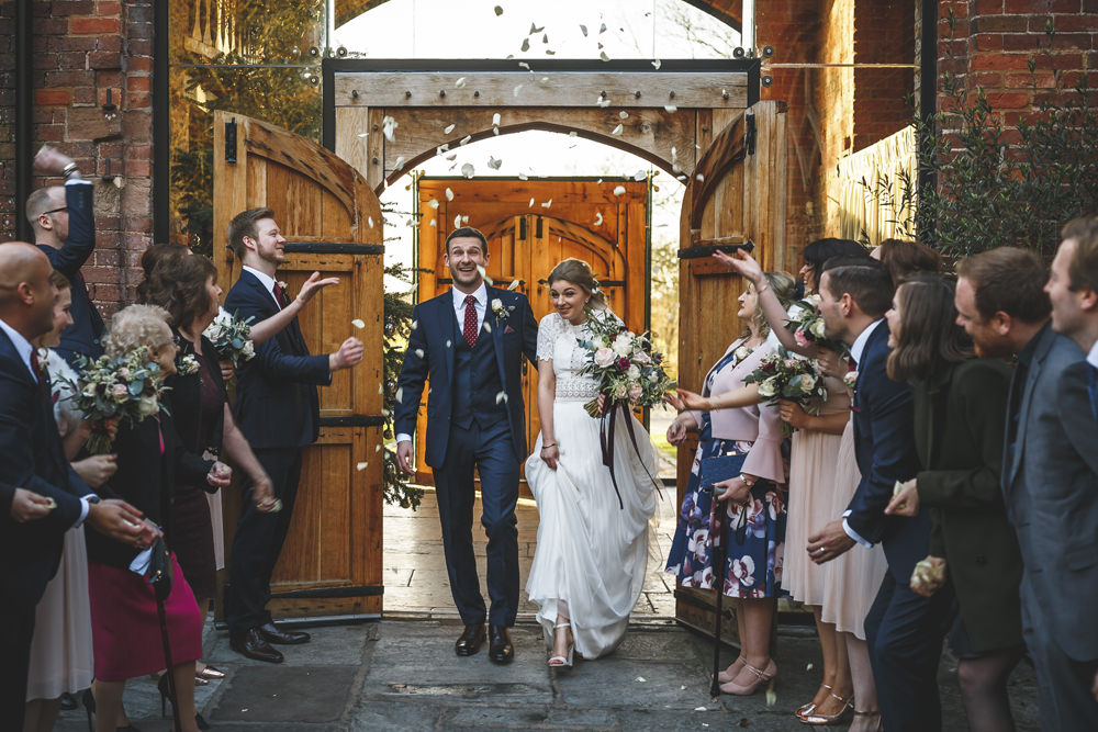Confetti Throw Christmas Wedding Gareth Newstead Photography